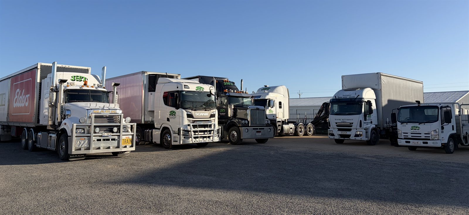 JST Transport Fleet Lineup in Murray Bridge